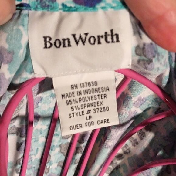 Bon Worth Blue/blk. Graphic Design Tunic - Picture 2 of 7